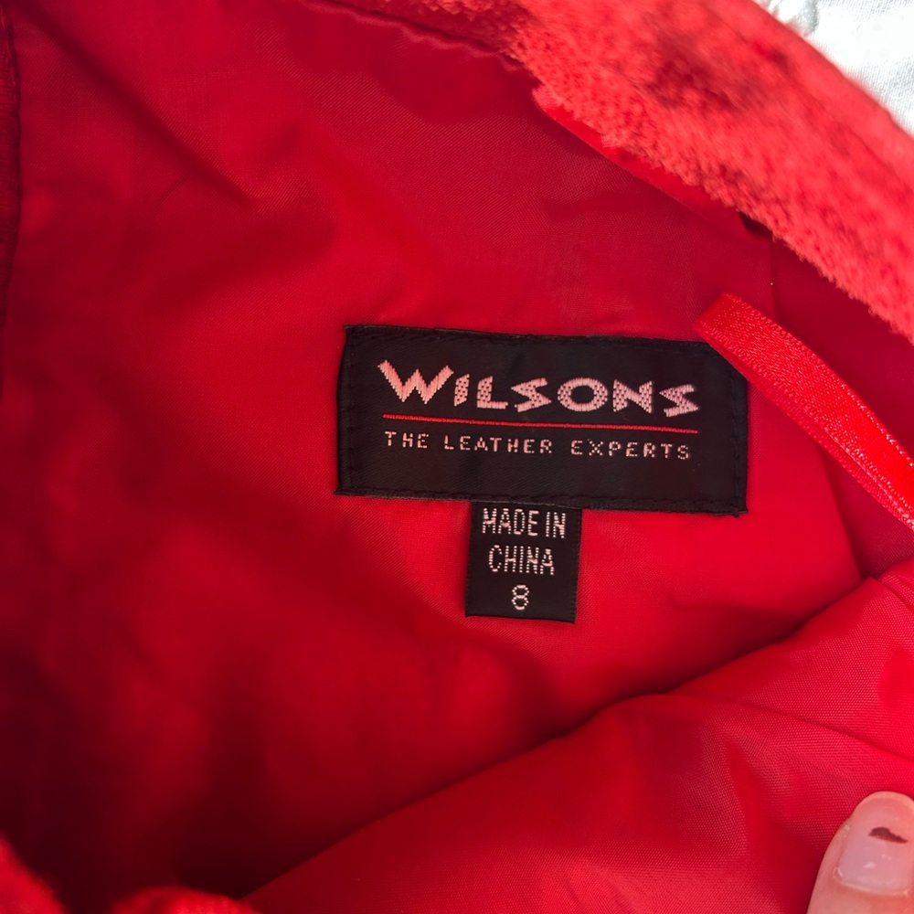 Wilsons Leather Red Skirt